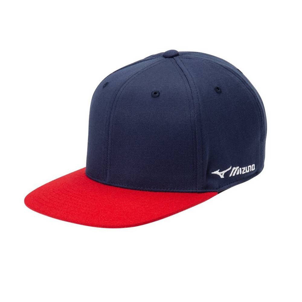 Mens Mizuno Team Snapback Hat Navy/Red Philippines (CPRXDI613)